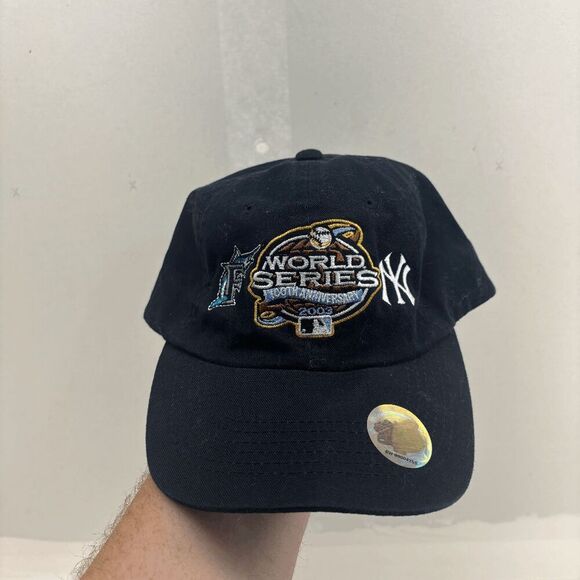 VTG 2003 NY Yankees Marlins World Series New Era Baseball Hat 100th Anniversary - Picture 1 of 5